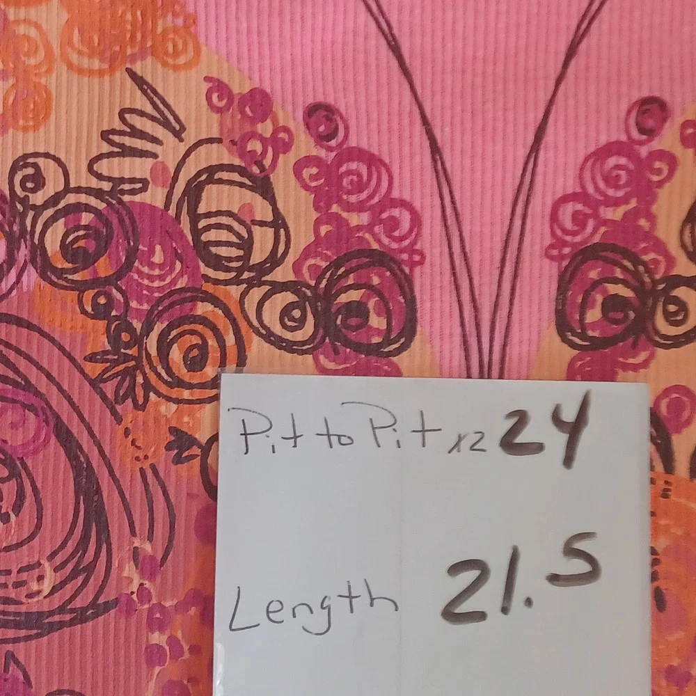 Green Soda Girls Pink‎ Butterfly Graphic Ribbed Tank Top Rhinestone Large 10-12